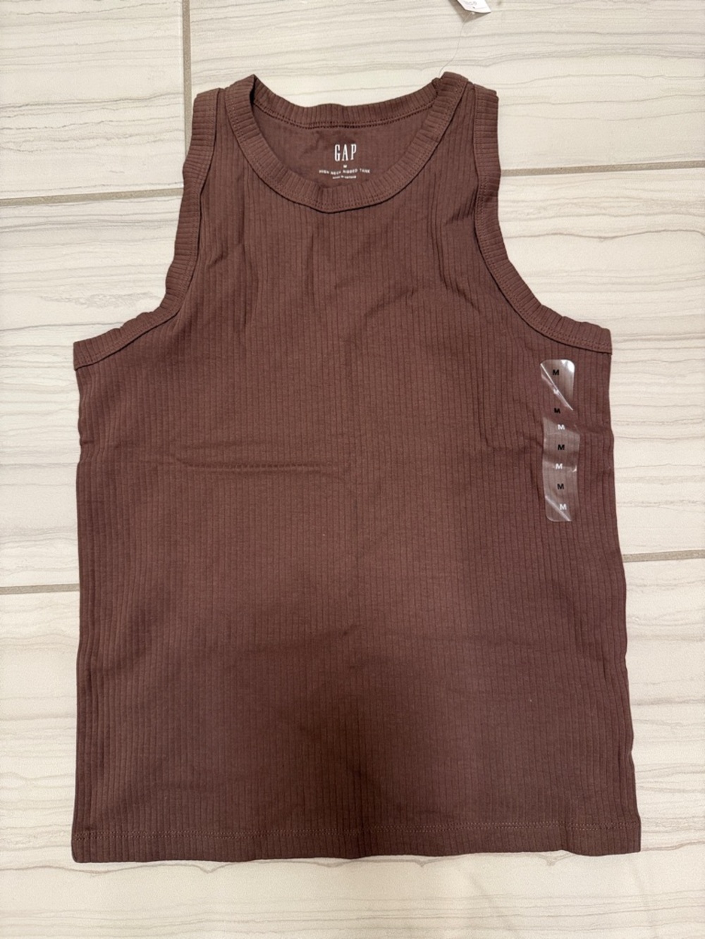 GAP Mauve Ribbed Tank Top